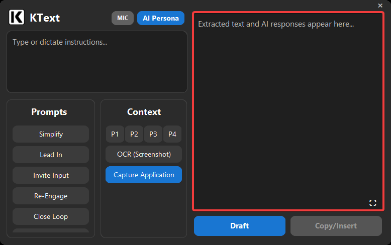 AI response box (edit + reroll flow)
